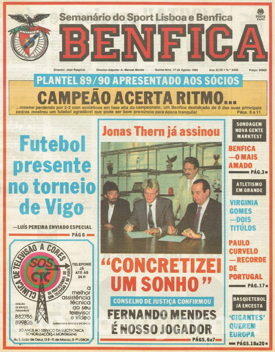 jornal o benfica 2443 1989-08-17